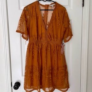Light My Fire orange lace dress from Bella Ella Boutique